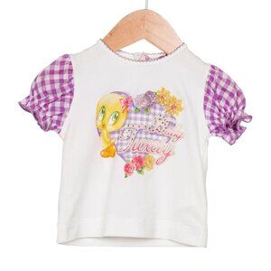 MONNALISA Girls' Embellished Graphic T-Shirt w/ Tags 3-6M